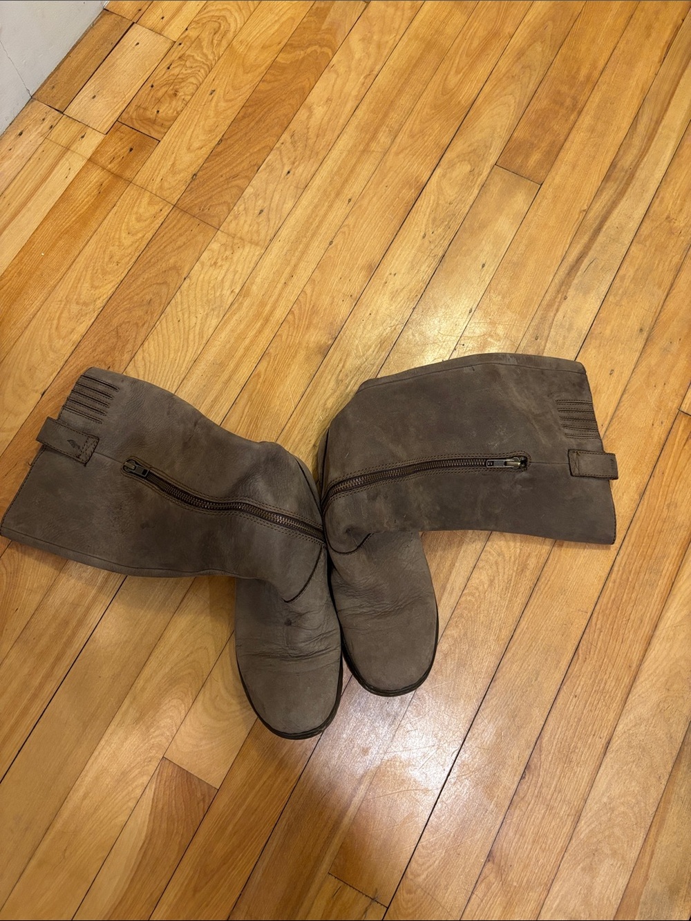 Born Taupe Suede Mid-Calf Winter Boots